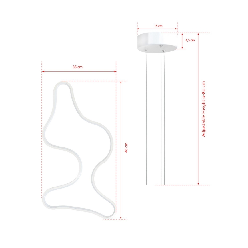 LED Φωτιστικό οροφής ARTISAN LED/36W/230V 6500K Λευκό