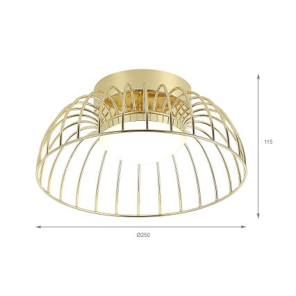 LED φωτιστικό οροφής BETSY LED/12W/230V, διάμ. 25 cm, χρυσό