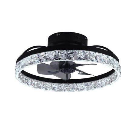 LED Φωτιστικό οροφής dimmable με ανεμιστήρα LED/35W/230V 3000-6500K μαύρο + τηλεχειριστήριο