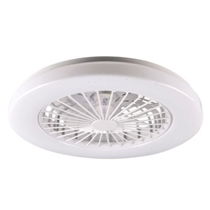 LED Φωτιστικό οροφής dimmable με ανεμιστήρα LIBYA LED/48W/230V 3000-6500K λευκό + τηλεχειριστήριο