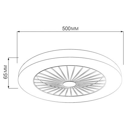 LED Φωτιστικό οροφής dimmable με ανεμιστήρα LIBYA LED/48W/230V 3000-6500K λευκό + τηλεχειριστήριο