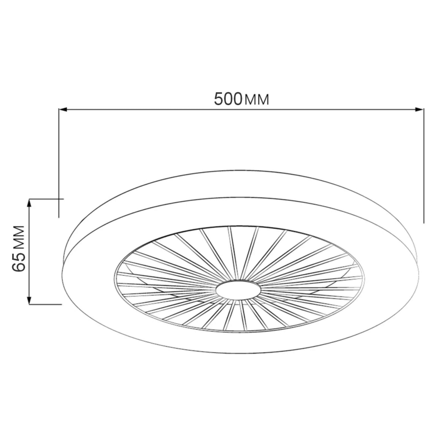 LED Φωτιστικό οροφής dimmable με ανεμιστήρα LIBYA LED/48W/230V 3000-6500K λευκό + τηλεχειριστήριο
