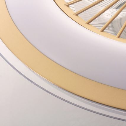 LED Φωτιστικό οροφής dimmable με ανεμιστήρα ZEPHYR LED/48W/230V 3000-6000K χρυσό + τηλεχειριστήριο