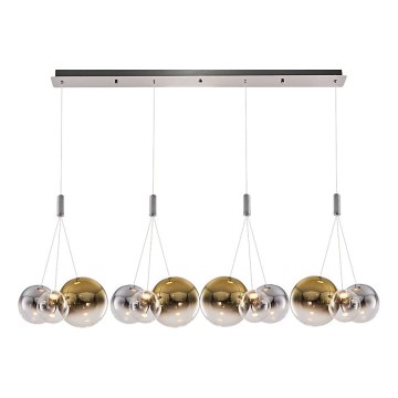 LED Φωτιστικό οροφής ENNA 12xG9/5W/230V 3000K καπνιστό/χρυσό