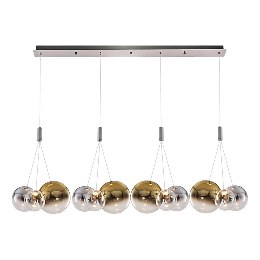 LED Φωτιστικό οροφής ENNA 12xG9/5W/230V 3000K καπνιστό/χρυσό