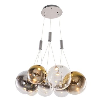 LED Φωτιστικό οροφής ENNA 9xG9/5W/230V 3000K καπνιστό/χρυσό