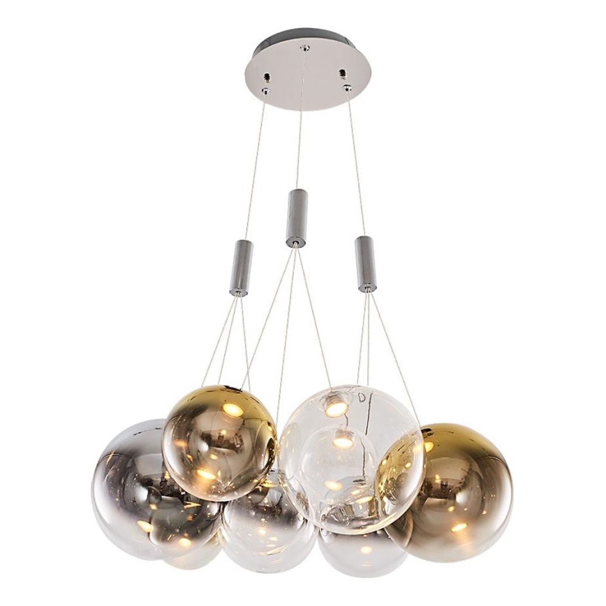 LED Φωτιστικό οροφής ENNA 9xG9/5W/230V 3000K καπνιστό/χρυσό