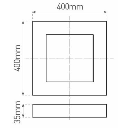 LED Φωτιστικό οροφής FENIX LED/32W/230V 3800K 40 cm