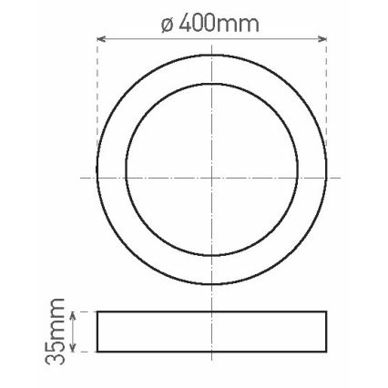 LED Φωτιστικό οροφής FENIX LED/32W/230V 3800K δ. 40 cm