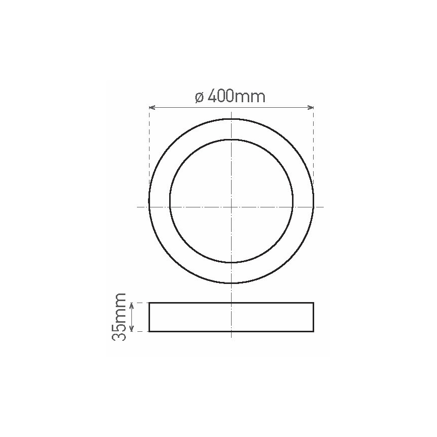 LED Φωτιστικό οροφής FENIX LED/32W/230V 3800K δ. 40 cm
