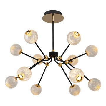 LED Φωτιστικό οροφής GELA 12xLED/5W/230V 3000K μαύρο/χρυσό