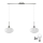 LED Φωτιστικό οροφής HARMA 2xE27/60W/230V σκούρο χρώμιο/λευκό