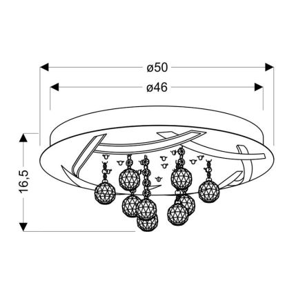 LED Φωτιστικό οροφής KORFU LED/30W/230V