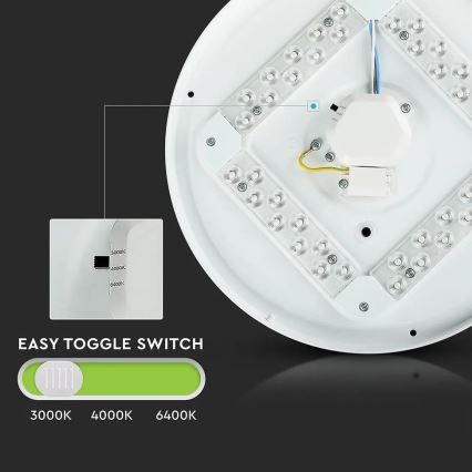 LED Φωτιστικό οροφής LED/12W/230V 26cm 3000K/4000K/6400K