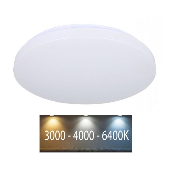 LED Φωτιστικό οροφής LED/12W/230V δ. 26 cm 3000K/4000K/6400K γαλακτερό