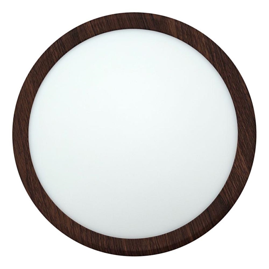 LED φωτιστικό οροφής LED/18W/230V 3000/4000/6500K διάμ. 23 cm καφέ