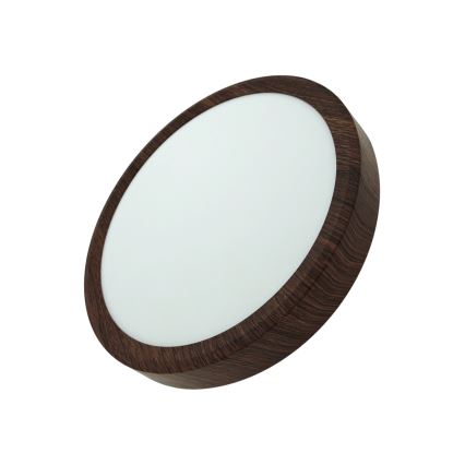LED φωτιστικό οροφής LED/18W/230V 3000/4000/6500K διάμ. 23 cm καφέ