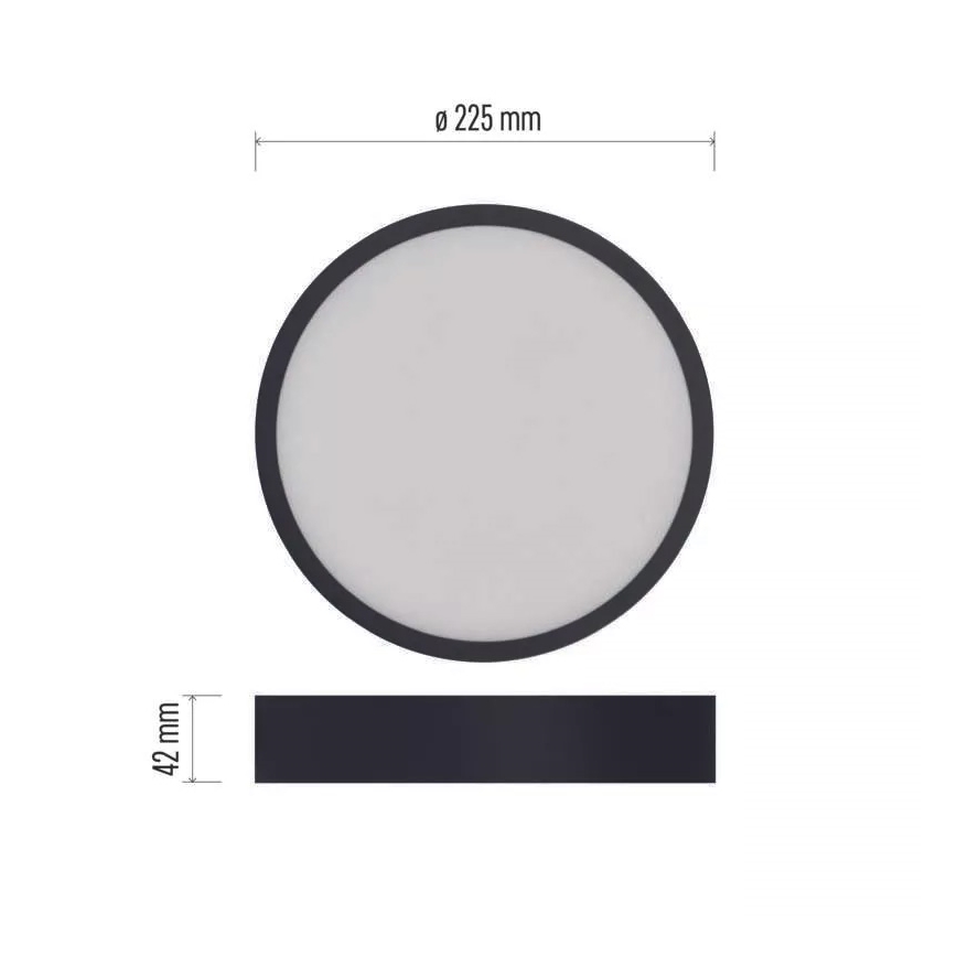 LED Φωτιστικό οροφής NEXXO LED/21W/230V 3000/3500/4000K δ. 22,5 cm μαύρο