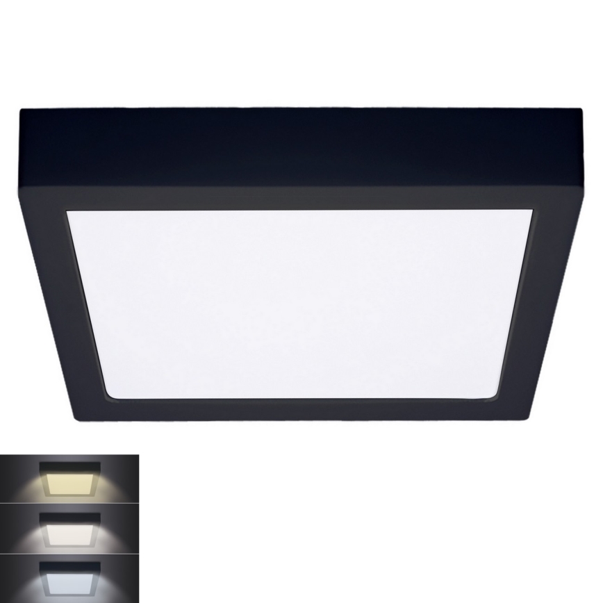 LED Φωτιστικό οροφής LED/24W/230V 3000/4000/6000K μαύρο στενόμακρο