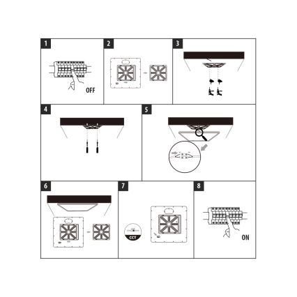 LED Φωτιστικό οροφής LED/24W/230V 3000/4000/6500K 30x30 cm μαύρο