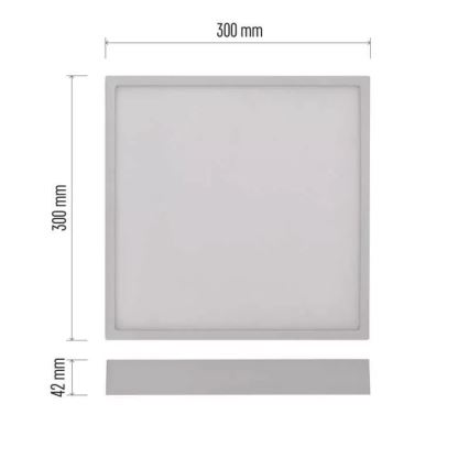 LED Φωτιστικό οροφής NEXXO LED/28,5W/230V 3000/3500/4000K 30x30 cm λευκό