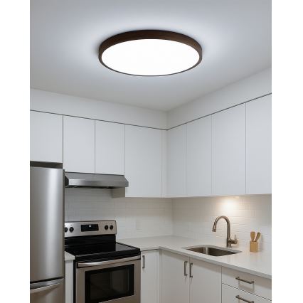 LED φωτιστικό οροφής LED/32W/230V 3000/4000/6500K Ø 40 cm καφέ