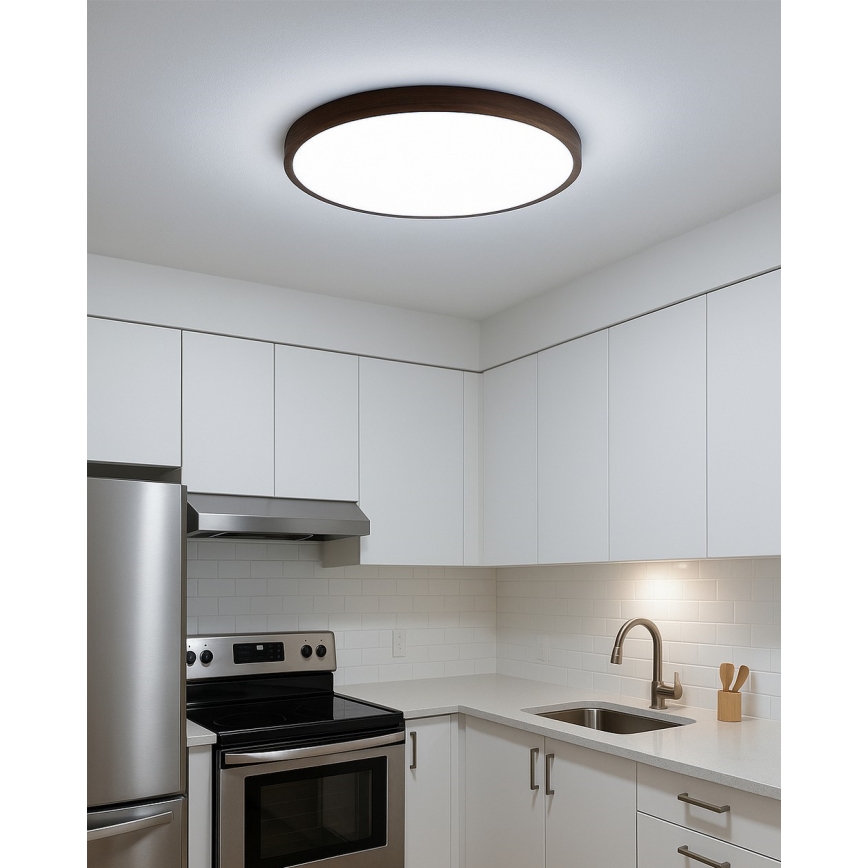 LED φωτιστικό οροφής LED/32W/230V 3000/4000/6500K Ø 40 cm καφέ