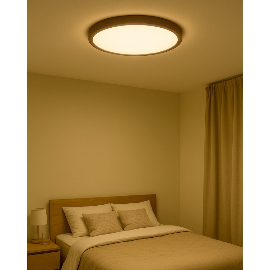 LED φωτιστικό οροφής LED/32W/230V 3000/4000/6500K Ø 40 cm καφέ