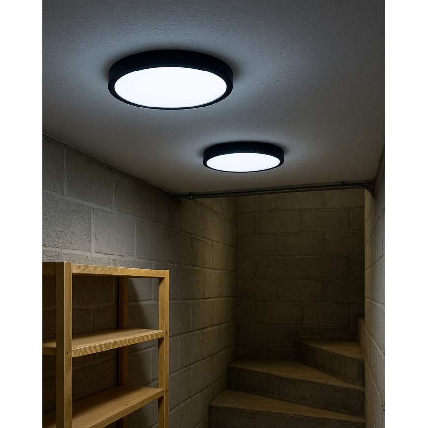 LED Φωτιστικό οροφής LED/32W/230V 3000/4000/6500K διάμ. 40 cm μαύρο