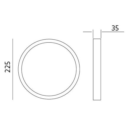 LED Φωτιστικό οροφής SIGARO CIRCLE LED/24W/230V 4000K IP40