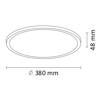 LED Φωτιστικό οροφής WOODY LED/24W/230V δ. 38 cm