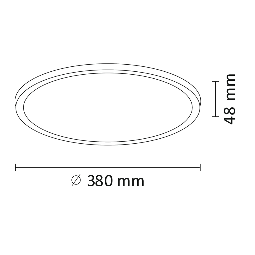 LED Φωτιστικό οροφής WOODY LED/24W/230V δ. 38 cm