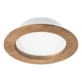 LED φωτιστικό οροφής WOODY SPOT LED/12,5W/230V 3000K καρυδιά Ø 16 εκ.