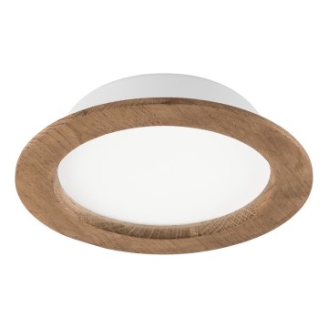 LED φωτιστικό οροφής WOODY SPOT LED/16,5W/230V 4000K καρυδιά Ø 18,5 εκ.