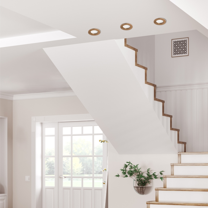 LED φωτιστικό οροφής WOODY SPOT LED/5,5W/230V 4000K καρυδιά Ø 10 εκ.