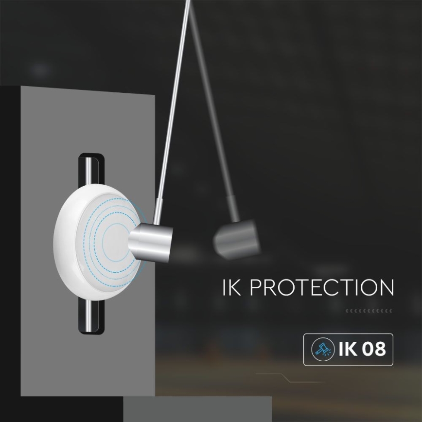 LED Φωτιστικό οροφής ασφαλείας με αισθητήρα LED/8W/16W/20W/230V IP65 3000/4000/6500K διάμετρος 32 cm