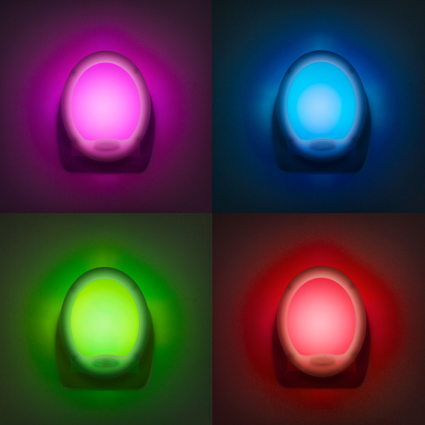 LED Φωτιστικό προσανατολισμού πρίζας LED/1,5W/230V πολύχρωμο