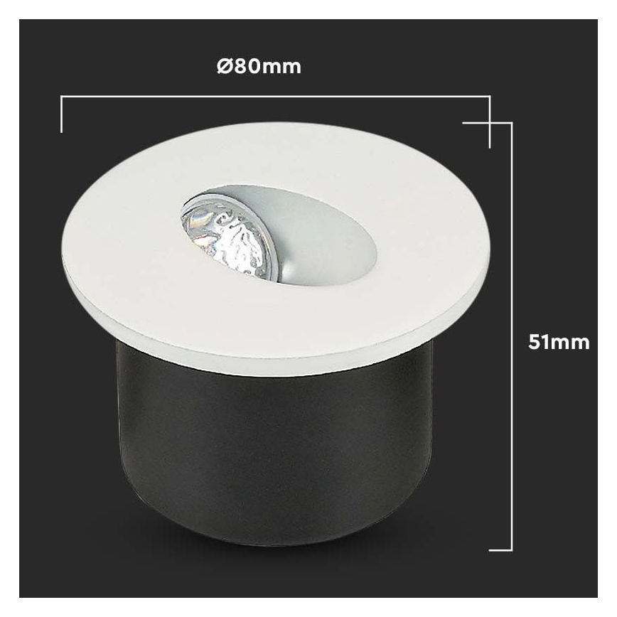 LED Φωτιστικό σκάλας LED/3W/230V 4000K λευκό