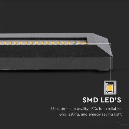 LED Φωτιστικό σκάλας εξωτερικού χώρου LED/3W/230V IP65 3000K μαύρο