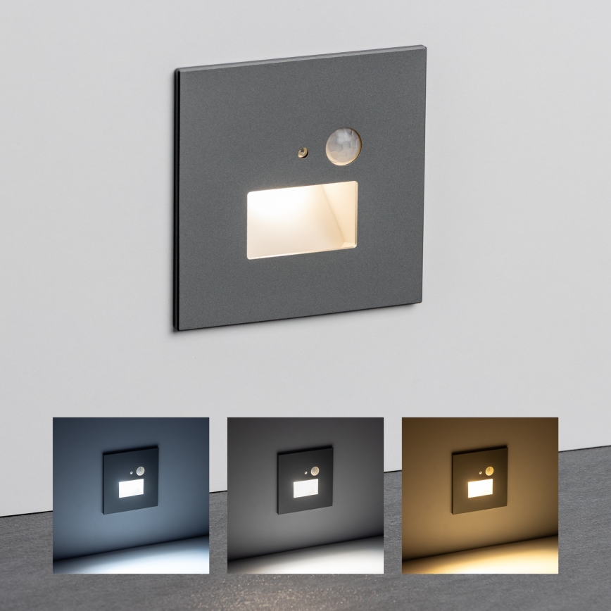 LED φωτιστικό σκάλας με ανιχνευτή κίνησης LED/1,5W/230V 3000K/4000K/6500K