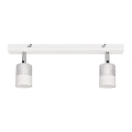 LED Φωτιστικό σποτ LED TUBSSON 2xGU10/4,8W/230V λευκό/γυαλιστερό χρώμιο