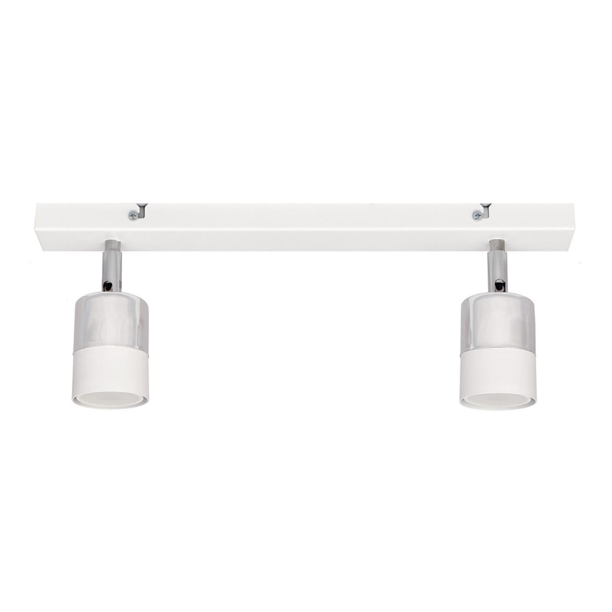 LED Φωτιστικό σποτ LED TUBSSON 2xGU10/4,8W/230V λευκό/γυαλιστερό χρώμιο