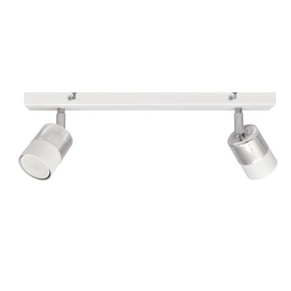 LED Φωτιστικό σποτ LED TUBSSON 2xGU10/4,8W/230V λευκό/γυαλιστερό χρώμιο