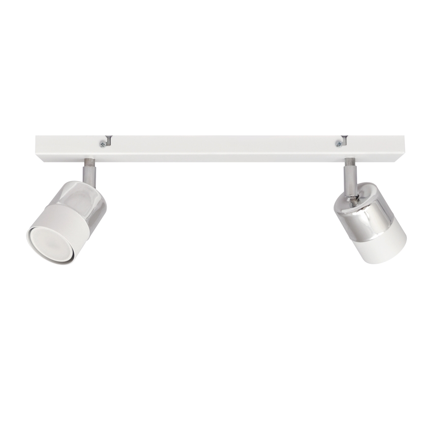 LED Φωτιστικό σποτ LED TUBSSON 2xGU10/4,8W/230V λευκό/γυαλιστερό χρώμιο