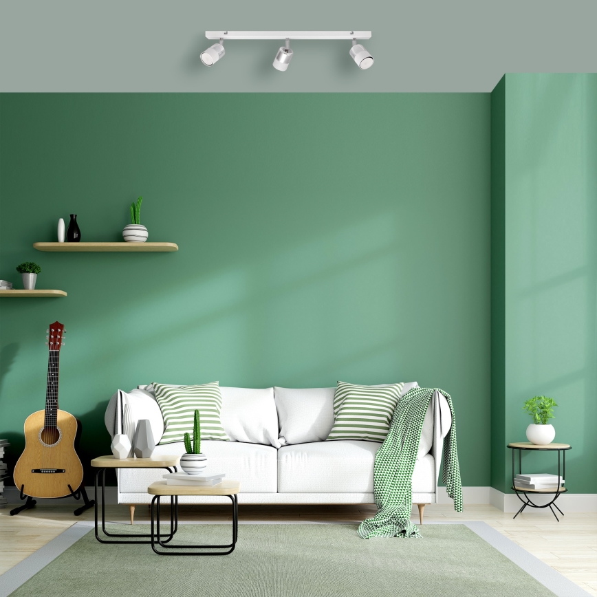 LED Φωτιστικό σποτ LED TUBSSON 3xGU10/4,8W/230V λευκό/γυαλιστερό χρώμιο