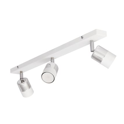 LED Φωτιστικό σποτ LED TUBSSON 3xGU10/4,8W/230V λευκό/γυαλιστερό χρώμιο
