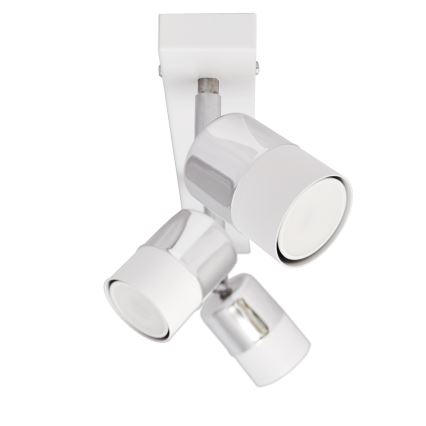 LED Φωτιστικό σποτ LED TUBSSON 3xGU10/4,8W/230V λευκό/γυαλιστερό χρώμιο