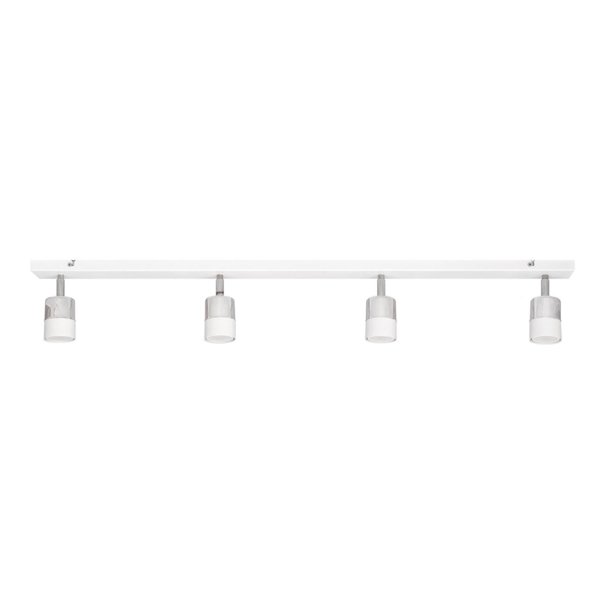 LED Φωτιστικό σποτ LED TUBSSON 4xGU10/4,8W/230V λευκό/γυαλιστερό χρώμιο