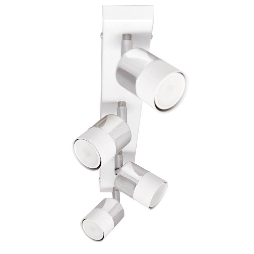 LED Φωτιστικό σποτ LED TUBSSON 4xGU10/4,8W/230V λευκό/γυαλιστερό χρώμιο