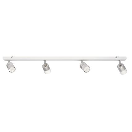LED Φωτιστικό σποτ LED TUBSSON 4xGU10/4,8W/230V λευκό/γυαλιστερό χρώμιο